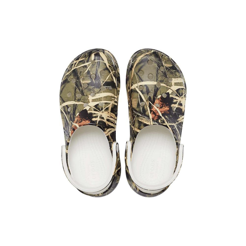 Brown Women's Crocs Classic Bae Realtree® Clog Wedges | NZ 0633OKIR